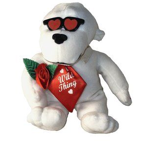 Flannel Stuffed Plush Animal Monkey WILD THING plays Song Eyeglasses Necktie